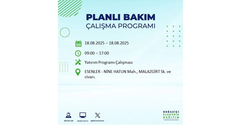 Elektrik kesintisi 9 saat sürecek: 18 Ağustos İstanbul elektrik kesintisi - Resim: 28
