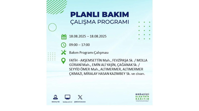 Elektrik kesintisi 9 saat sürecek: 18 Ağustos İstanbul elektrik kesintisi - Resim: 31