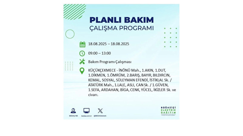 Elektrik kesintisi 9 saat sürecek: 18 Ağustos İstanbul elektrik kesintisi - Resim: 36