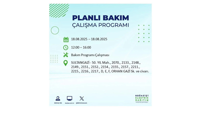 Elektrik kesintisi 9 saat sürecek: 18 Ağustos İstanbul elektrik kesintisi - Resim: 41