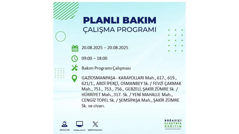 Elektrik kesintisi 9 saat sürecek: 20 Ağustos elektrik kesintileri: Elektrikler ne zaman gelecek? - Resim: 27