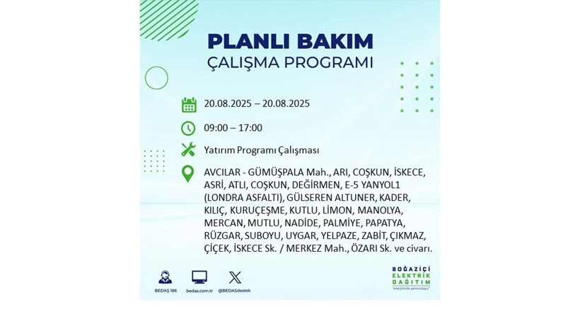 Elektrik kesintisi 9 saat sürecek: 20 Ağustos elektrik kesintileri: Elektrikler ne zaman gelecek? - Resim: 58