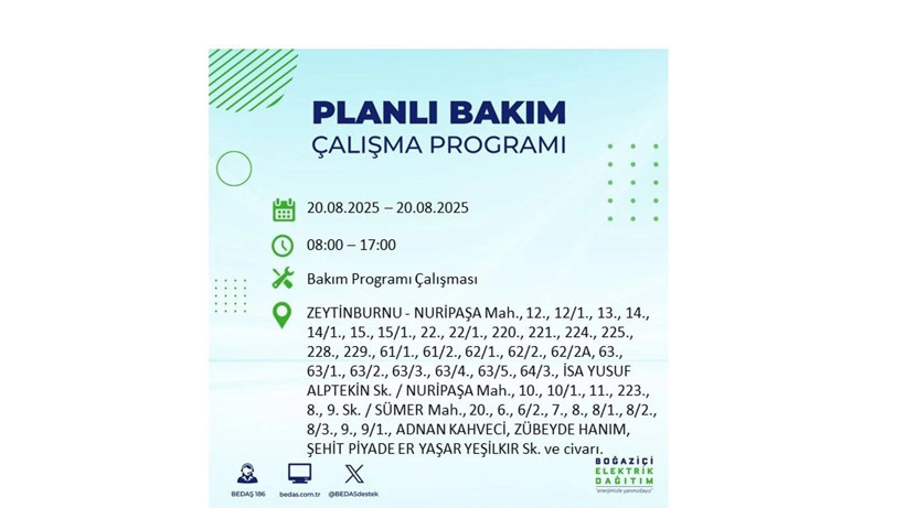 Elektrik kesintisi 9 saat sürecek: 20 Ağustos elektrik kesintileri: Elektrikler ne zaman gelecek? - Resim: 6