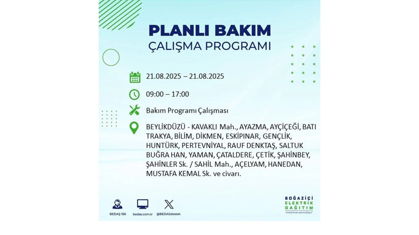 Elektrikler ne zaman gelecek? 21 Ağustos İstanbul elektrik kesintisi - Resim: 32