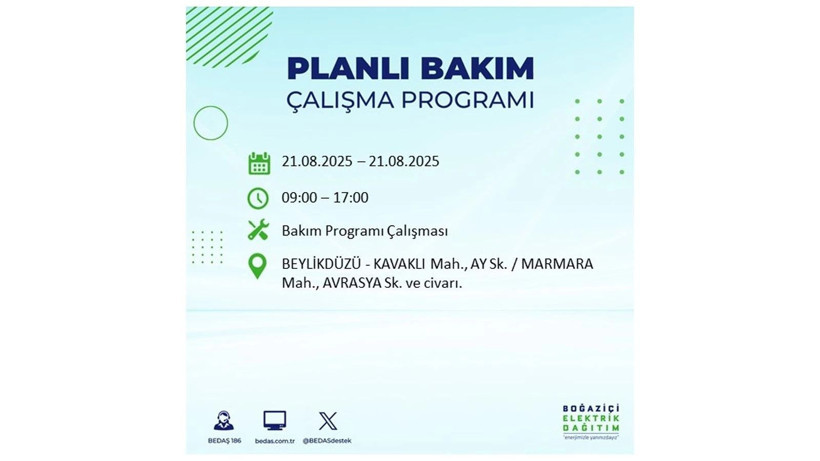 Elektrikler ne zaman gelecek? 21 Ağustos İstanbul elektrik kesintisi - Resim: 31
