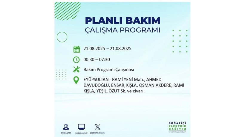 Elektrikler ne zaman gelecek? 21 Ağustos İstanbul elektrik kesintisi - Resim: 23
