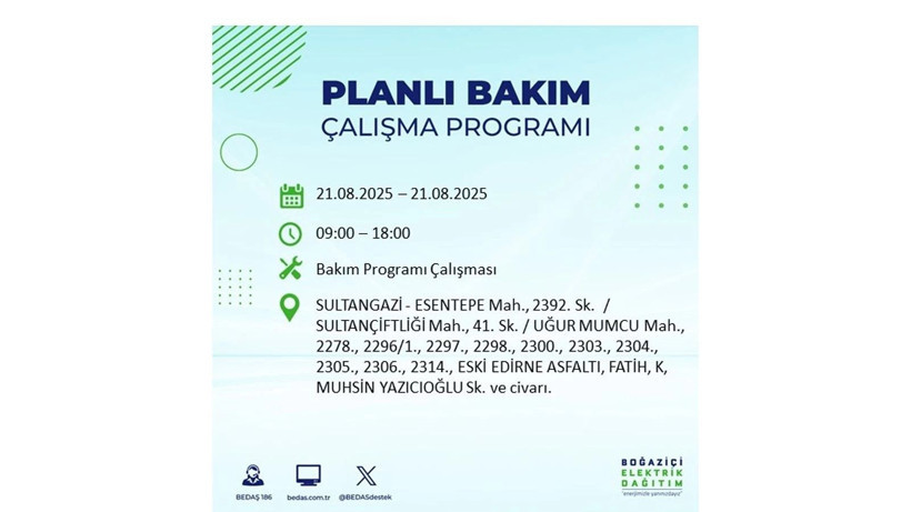 Elektrikler ne zaman gelecek? 21 Ağustos İstanbul elektrik kesintisi - Resim: 6