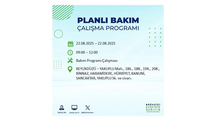 Elektrikler ne zaman gelecek? 22 Ağustos İstanbul elektrik kesintileri - Resim: 33