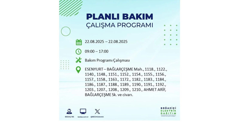 Elektrikler ne zaman gelecek? 22 Ağustos İstanbul elektrik kesintileri - Resim: 27