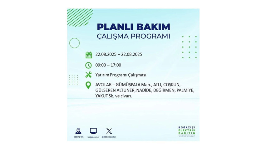 Elektrikler ne zaman gelecek? 22 Ağustos İstanbul elektrik kesintileri - Resim: 50