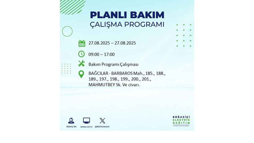 BEDAŞ duyurdu: İstanbul’da elektrikler ne zaman gelecek? 27 Ağustos elektrik kesintisi - Resim: 72