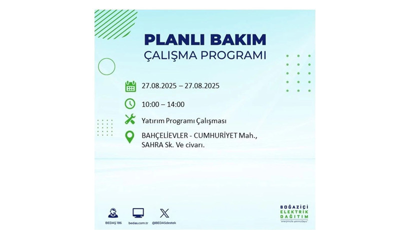 BEDAŞ duyurdu: İstanbul’da elektrikler ne zaman gelecek? 27 Ağustos elektrik kesintisi - Resim: 70
