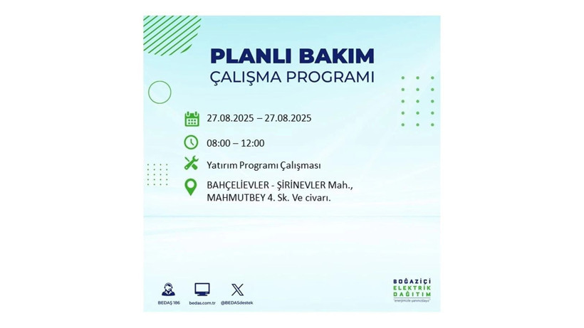 BEDAŞ duyurdu: İstanbul’da elektrikler ne zaman gelecek? 27 Ağustos elektrik kesintisi - Resim: 68