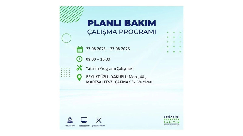 BEDAŞ duyurdu: İstanbul’da elektrikler ne zaman gelecek? 27 Ağustos elektrik kesintisi - Resim: 62