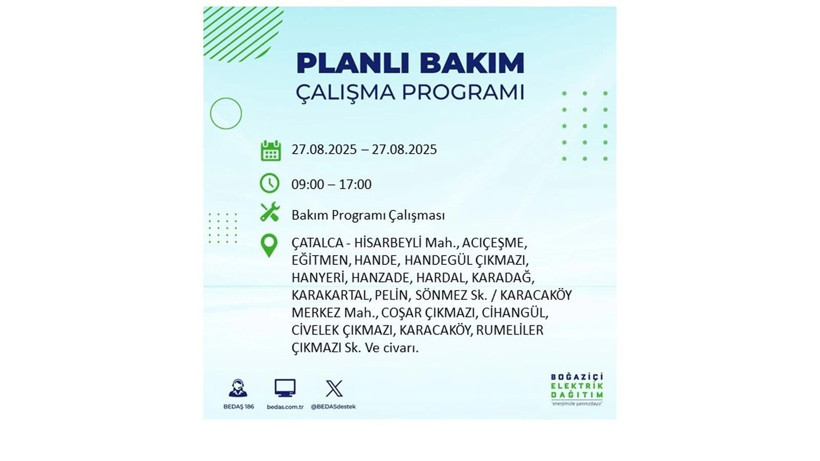 BEDAŞ duyurdu: İstanbul’da elektrikler ne zaman gelecek? 27 Ağustos elektrik kesintisi - Resim: 57
