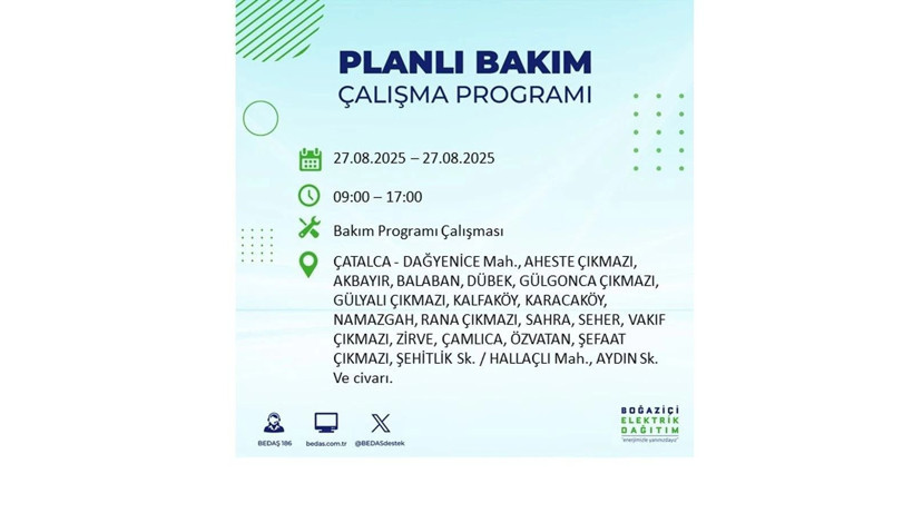 BEDAŞ duyurdu: İstanbul’da elektrikler ne zaman gelecek? 27 Ağustos elektrik kesintisi - Resim: 56