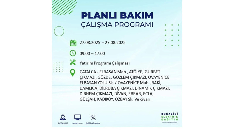 BEDAŞ duyurdu: İstanbul’da elektrikler ne zaman gelecek? 27 Ağustos elektrik kesintisi - Resim: 55