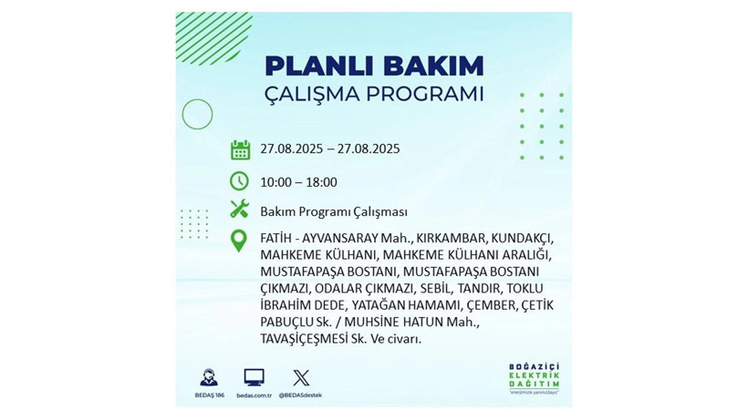 BEDAŞ duyurdu: İstanbul’da elektrikler ne zaman gelecek? 27 Ağustos elektrik kesintisi - Resim: 45