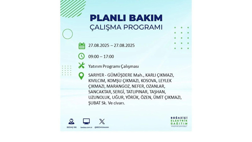 BEDAŞ duyurdu: İstanbul’da elektrikler ne zaman gelecek? 27 Ağustos elektrik kesintisi - Resim: 28