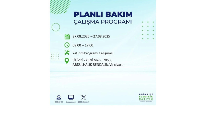 BEDAŞ duyurdu: İstanbul’da elektrikler ne zaman gelecek? 27 Ağustos elektrik kesintisi - Resim: 24