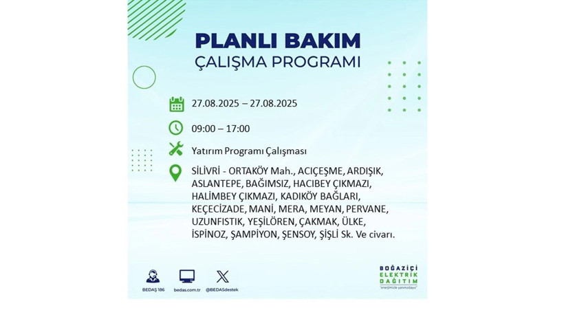 BEDAŞ duyurdu: İstanbul’da elektrikler ne zaman gelecek? 27 Ağustos elektrik kesintisi - Resim: 21