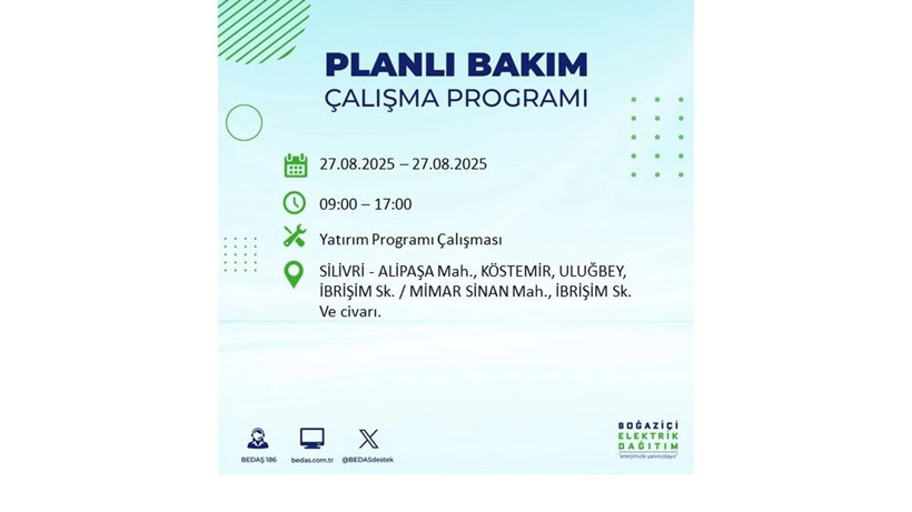BEDAŞ duyurdu: İstanbul’da elektrikler ne zaman gelecek? 27 Ağustos elektrik kesintisi - Resim: 17