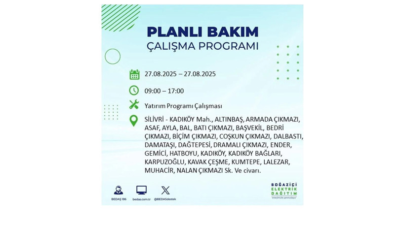 BEDAŞ duyurdu: İstanbul’da elektrikler ne zaman gelecek? 27 Ağustos elektrik kesintisi - Resim: 14
