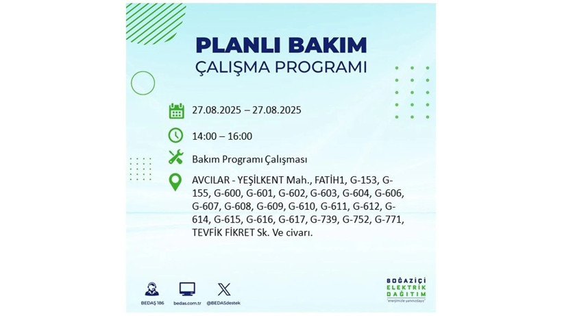 BEDAŞ duyurdu: İstanbul’da elektrikler ne zaman gelecek? 27 Ağustos elektrik kesintisi - Resim: 76