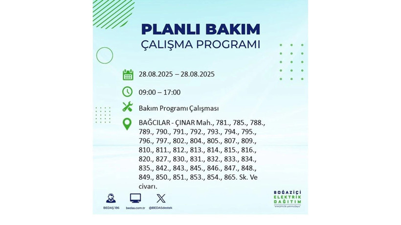 BEDAŞ duyurdu: 28 Ağustos İstanbul'da elektrik kesintisi! Elektrikler ne zaman gelecek? - Resim: 63