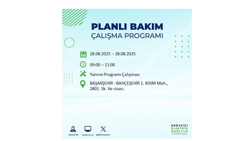 BEDAŞ duyurdu: 28 Ağustos İstanbul'da elektrik kesintisi! Elektrikler ne zaman gelecek? - Resim: 54