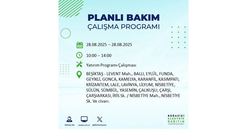 BEDAŞ duyurdu: 28 Ağustos İstanbul'da elektrik kesintisi! Elektrikler ne zaman gelecek? - Resim: 53