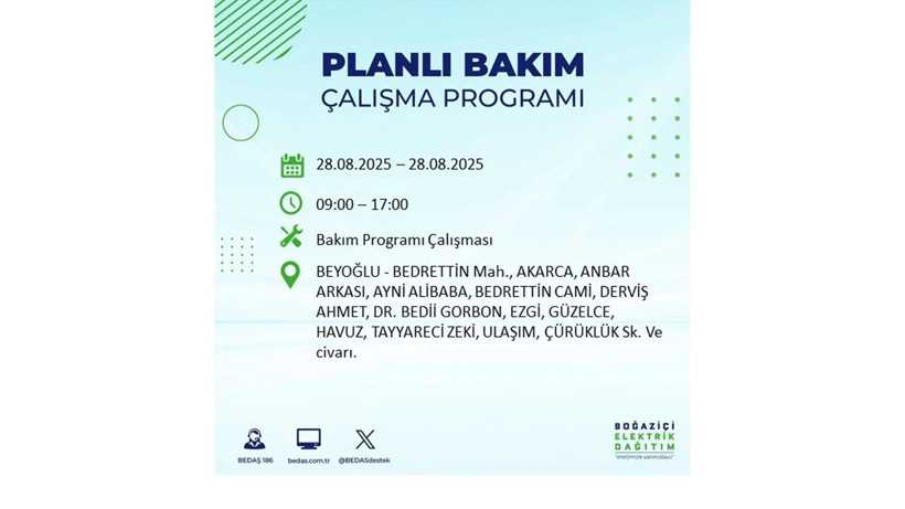 BEDAŞ duyurdu: 28 Ağustos İstanbul'da elektrik kesintisi! Elektrikler ne zaman gelecek? - Resim: 47