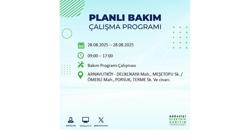 BEDAŞ duyurdu: 28 Ağustos İstanbul'da elektrik kesintisi! Elektrikler ne zaman gelecek? - Resim: 71