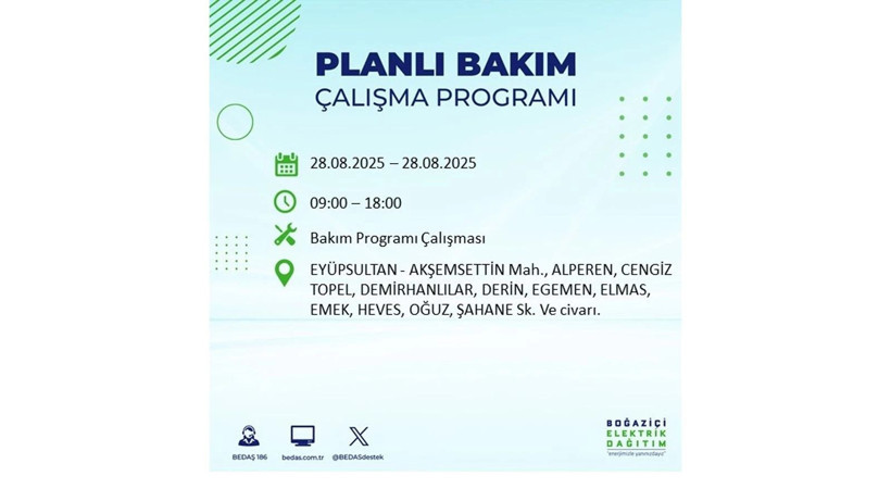 BEDAŞ duyurdu: 28 Ağustos İstanbul'da elektrik kesintisi! Elektrikler ne zaman gelecek? - Resim: 32