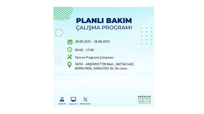 BEDAŞ duyurdu: 28 Ağustos İstanbul'da elektrik kesintisi! Elektrikler ne zaman gelecek? - Resim: 29