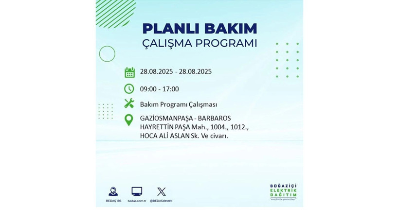 BEDAŞ duyurdu: 28 Ağustos İstanbul'da elektrik kesintisi! Elektrikler ne zaman gelecek? - Resim: 26
