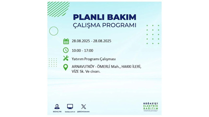 BEDAŞ duyurdu: 28 Ağustos İstanbul'da elektrik kesintisi! Elektrikler ne zaman gelecek? - Resim: 69