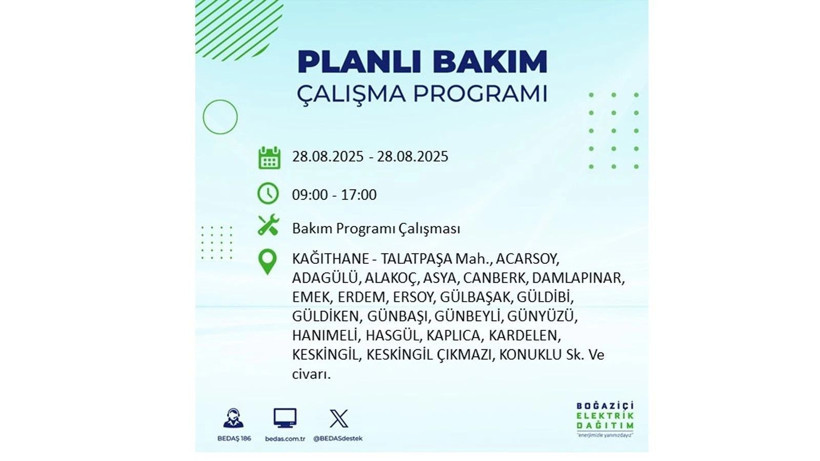 BEDAŞ duyurdu: 28 Ağustos İstanbul'da elektrik kesintisi! Elektrikler ne zaman gelecek? - Resim: 20