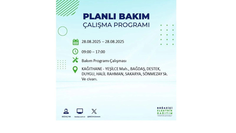 BEDAŞ duyurdu: 28 Ağustos İstanbul'da elektrik kesintisi! Elektrikler ne zaman gelecek? - Resim: 19