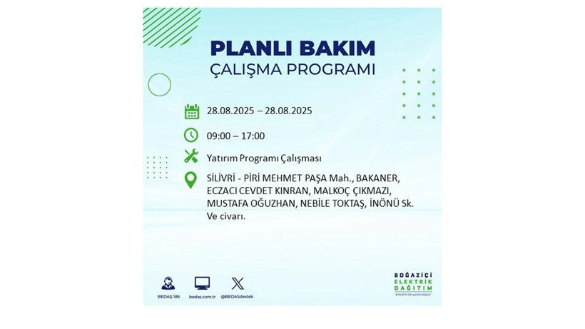 BEDAŞ duyurdu: 28 Ağustos İstanbul'da elektrik kesintisi! Elektrikler ne zaman gelecek? - Resim: 9