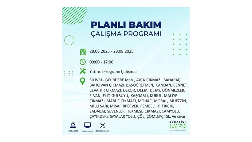 BEDAŞ duyurdu: 28 Ağustos İstanbul'da elektrik kesintisi! Elektrikler ne zaman gelecek? - Resim: 7