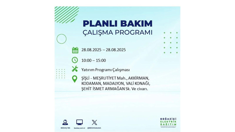BEDAŞ duyurdu: 28 Ağustos İstanbul'da elektrik kesintisi! Elektrikler ne zaman gelecek? - Resim: 4