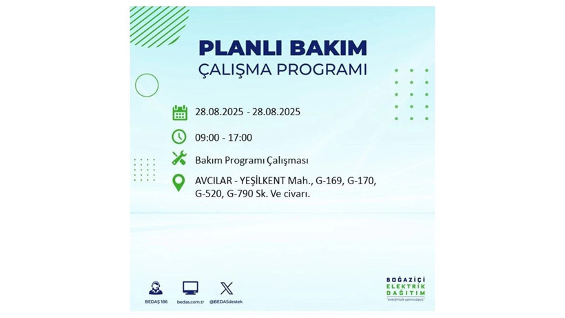 BEDAŞ duyurdu: 28 Ağustos İstanbul'da elektrik kesintisi! Elektrikler ne zaman gelecek? - Resim: 66