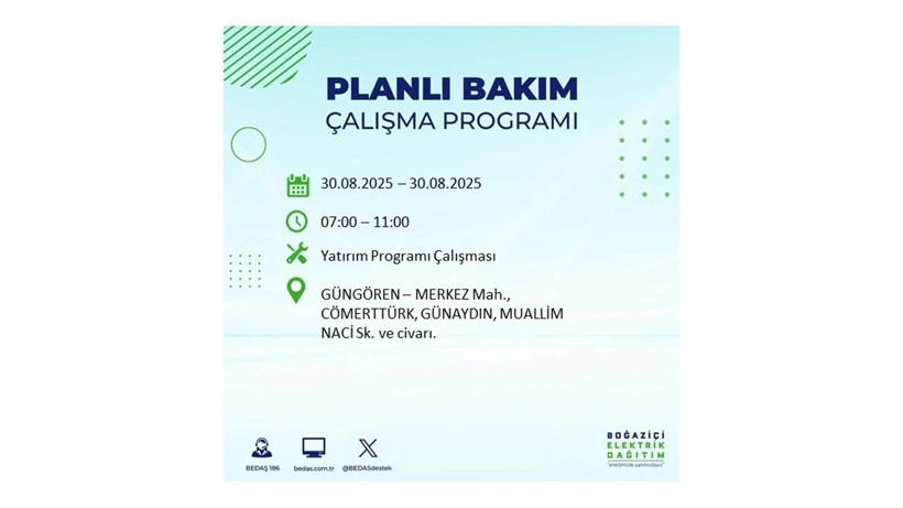 İstanbul’da elektrikler kesilecek! BEDAŞ 30 Ağustos elektrik kesintisi listesi açıklandı - Resim: 8