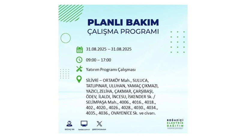 İstanbul’da 10 saatlik elektrik kesintisi olacak! BEDAŞ ilçe ilçe duyurdu - Resim: 11