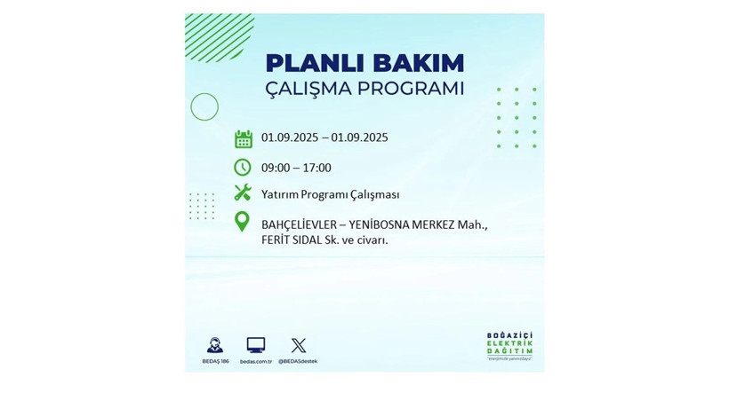 İstanbul'da elektrikler ne zaman gelecek? 1 Eylül elektrik kesintileri - Resim: 65