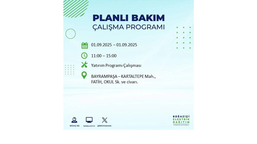 İstanbul'da elektrikler ne zaman gelecek? 1 Eylül elektrik kesintileri - Resim: 57