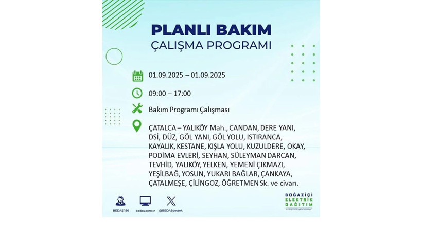 İstanbul'da elektrikler ne zaman gelecek? 1 Eylül elektrik kesintileri - Resim: 48