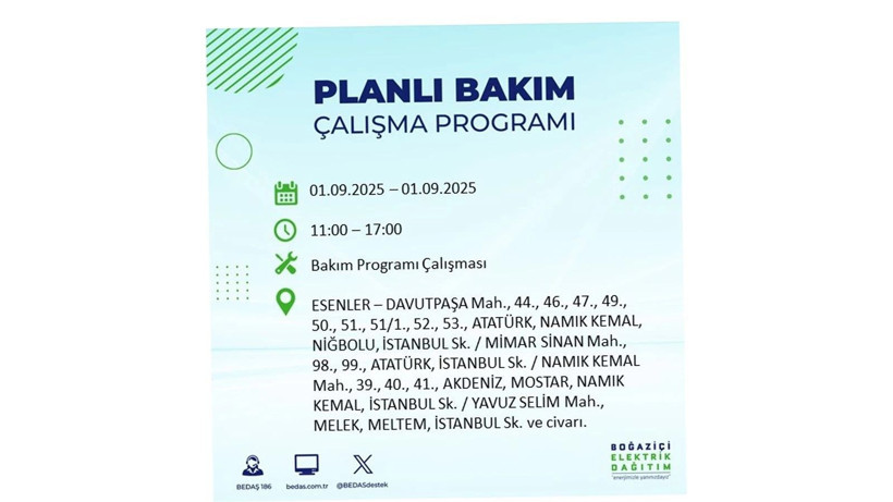 İstanbul'da elektrikler ne zaman gelecek? 1 Eylül elektrik kesintileri - Resim: 46