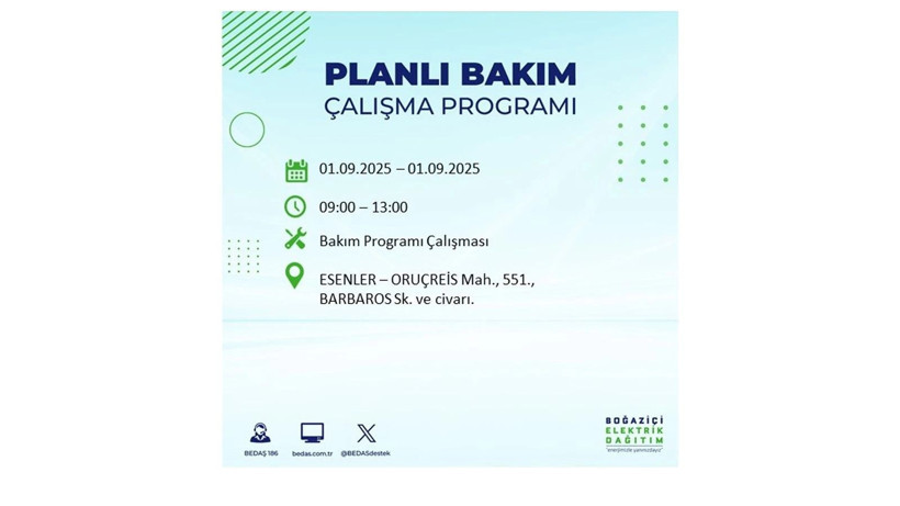 İstanbul'da elektrikler ne zaman gelecek? 1 Eylül elektrik kesintileri - Resim: 43